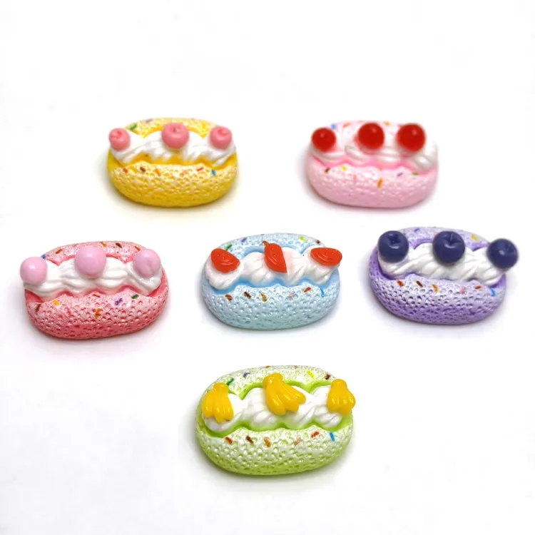 仿真食玩蛋糕瑞士卷夹心蛋挞树脂配件奶油胶手工diy饰品配件