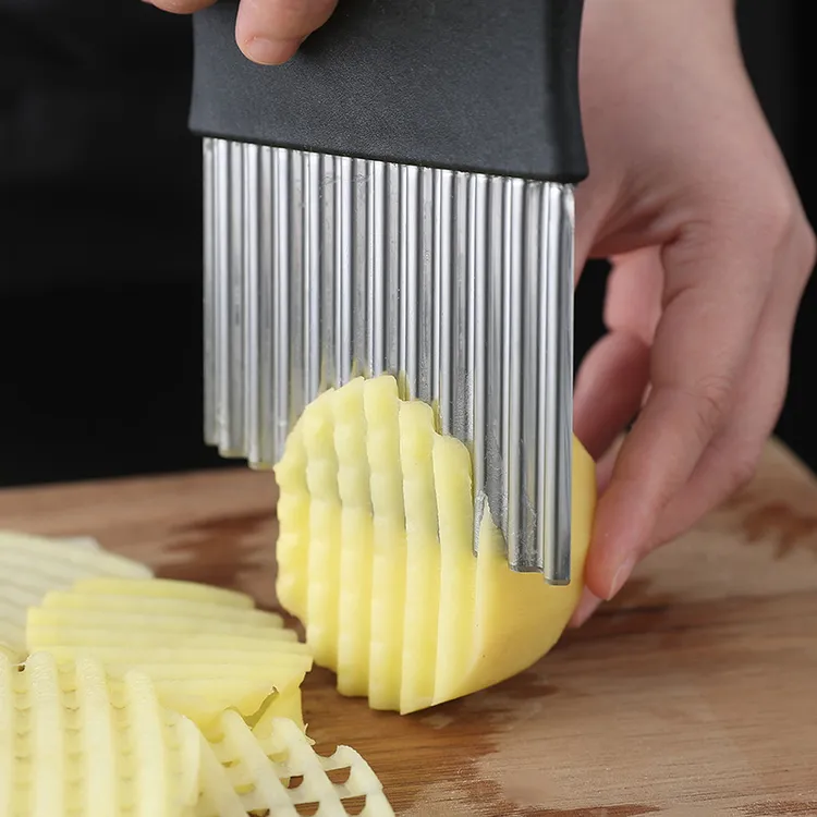 专用刀厨房收纳波浪切片器不锈钢家用花式切片神器切土豆的波浪刀