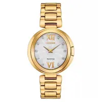 Citizen/西铁城女士光动能腕表鹅蛋款表盘镶钻 34mm EX1512-53A