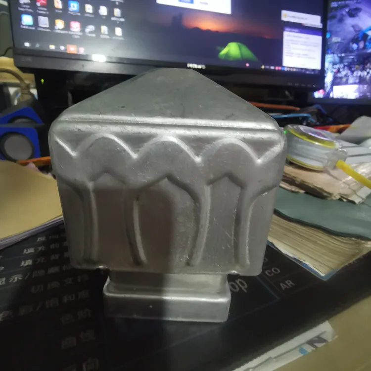 锌钢护栏配件方钢立柱帽装饰铁艺围栏封口盖方管柱头冲压金属帽子