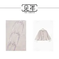 见年【香妃】新中式国风汉拼接盘扣圆领上衣衬衫F8021