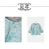 见年【鸢语】莫奈花园风新中式盘扣圆领上衣F8233金鱼闹彩蝶