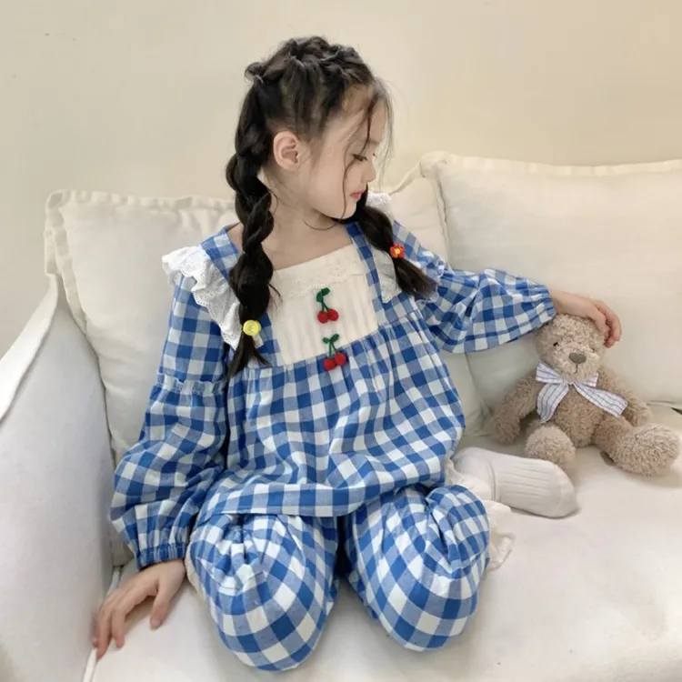 女童睡衣春秋长袖儿童套装卡通可爱甜美女孩中大童女童秋衣裤套装