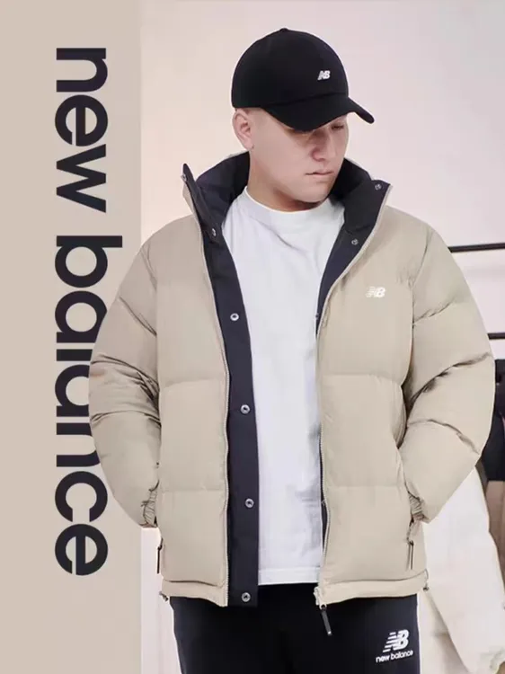 NEW BALANCE/NB2023冬季男女立领运动两面穿羽绒服保暖AMJ34333
