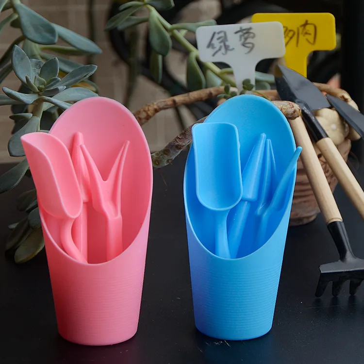 园艺工具组合四件套 多肉种植搭配移苗器桶铲土铲子