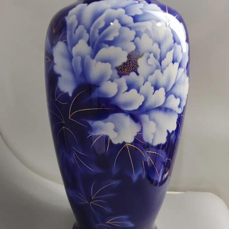 真品深川大花瓶高接近38厘米品相非常好由于中古物品难免有小划痕