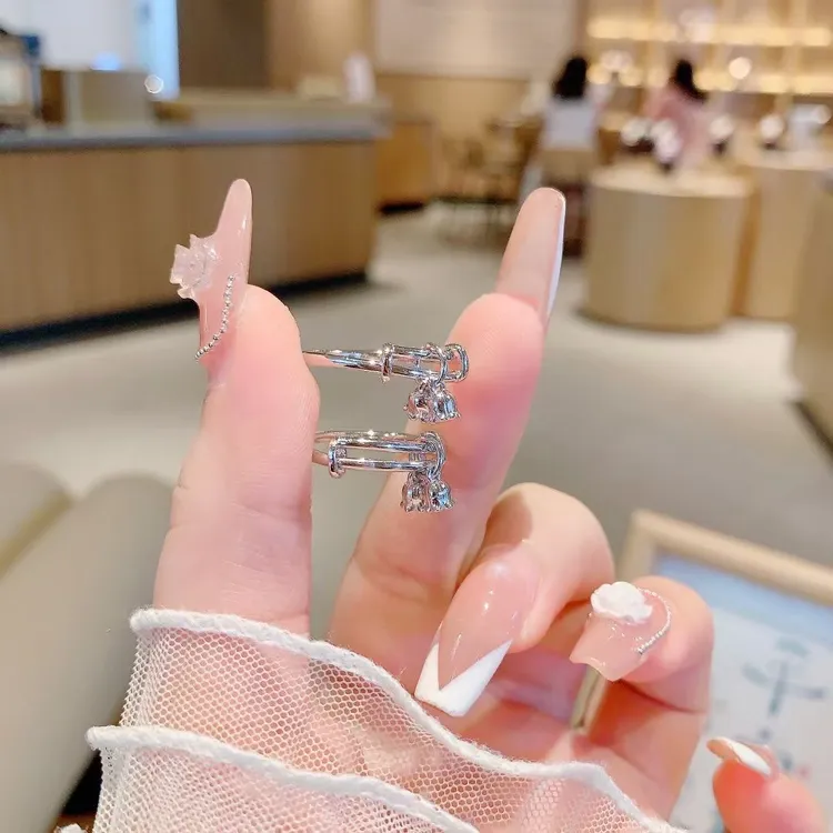 925银戒指 太美了 925银铃兰花戒指 寓意美好 幸福归来 真挚的爱