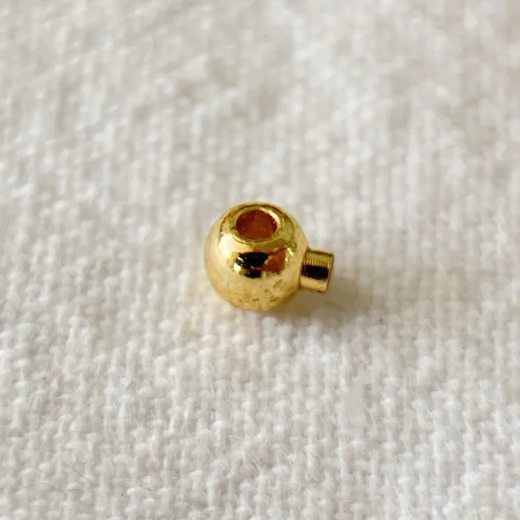 【高压锅】圆形高保色手工DIY串珠手链项链配件金银高压锅定位珠