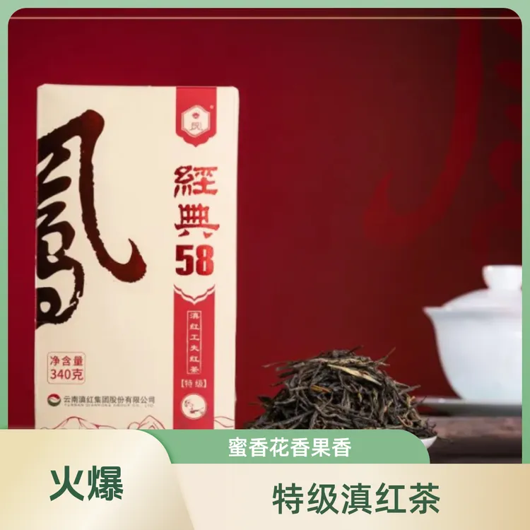 升级款特级滇红经典58古树红茶红茶蜜香果香适合自饮送礼340克