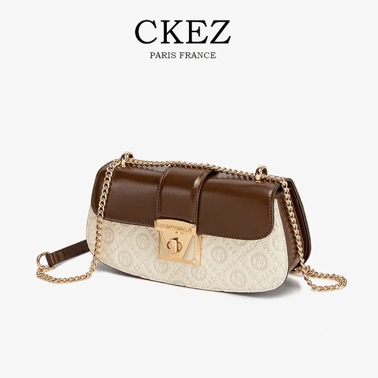 CKEZ/2026夏季新款 女士百搭时尚气质小众 经典压花手提斜挎包商品图