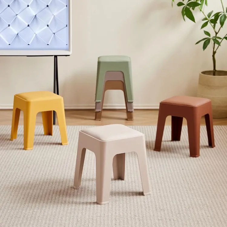 慕格娜加厚换鞋凳沙发茶几矮凳塑料软包儿童凳子