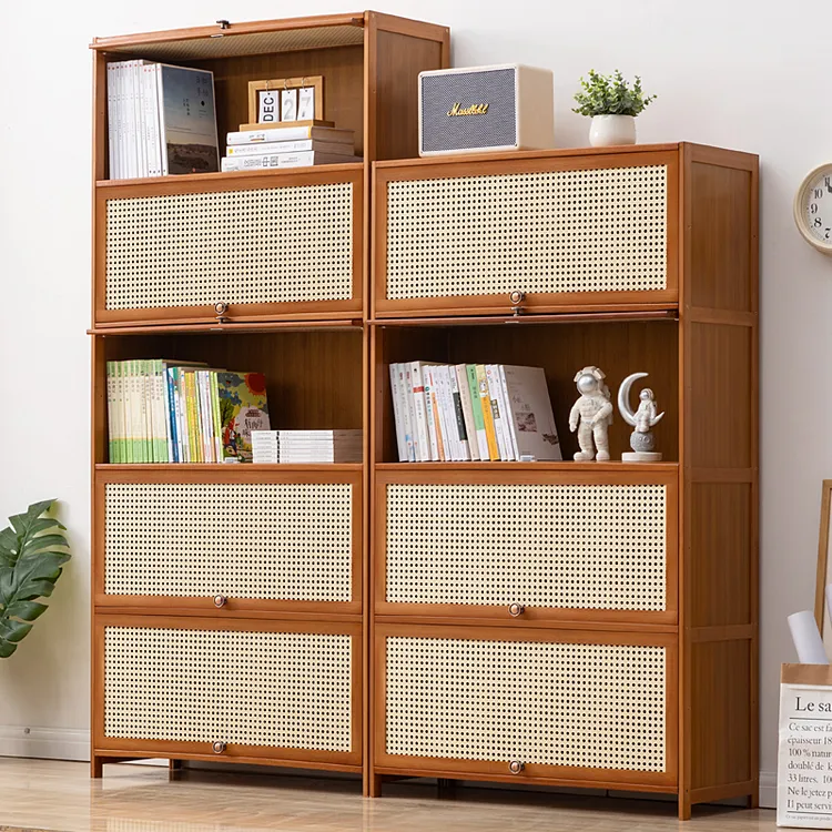 组合书柜书架新中式客厅一体整面墙轻奢办公书房大书柜置物大容量