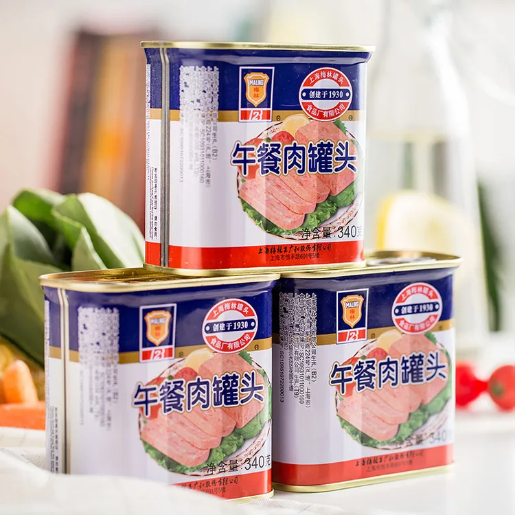 上海梅林午餐肉罐头罐装即食火锅熟食火腿三明治即食营养