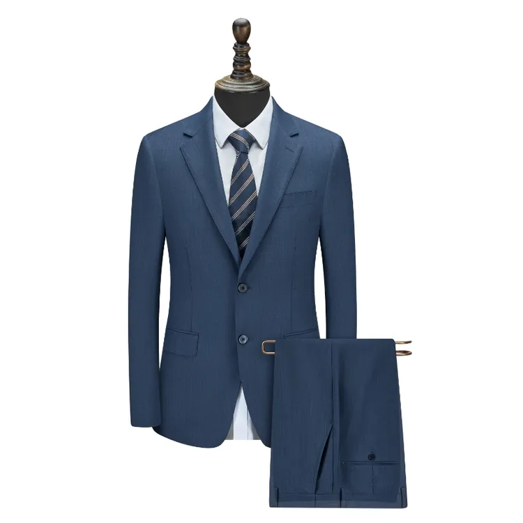 新品上市弹力丝光羊毛【两色】西服修身商务休闲结婚礼服 套装婚礼