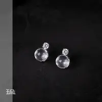 雪音|石英质玉*耳钉*S925银镶嵌PYA24081150多样性发其一