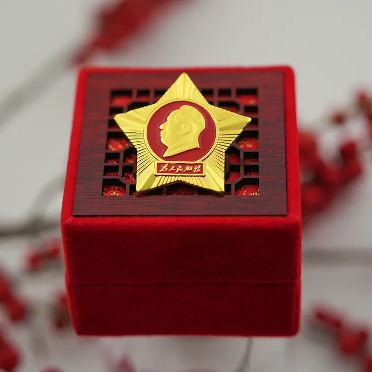 锌合金胸针 毛主席像章胸章商务胸针五角星配饰伟人创意徽章勋章