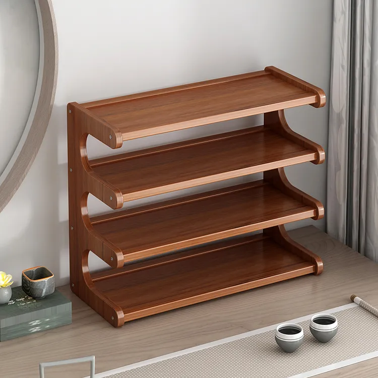 桌面杯子收纳置物架办公室桌上整理餐桌台面多层水杯小型摆放架子