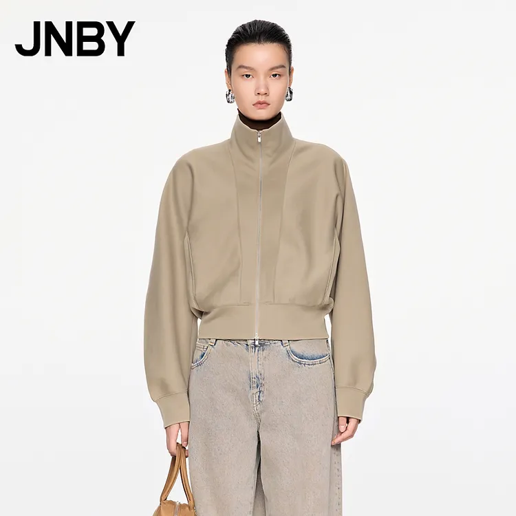 【ESG环保】JNBY/江南布衣春秋宽松立领开衫卫衣空气层5O9410600