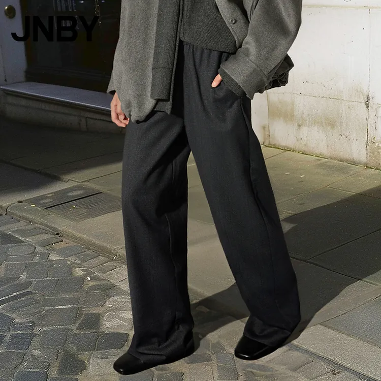 JNBY/江南布衣秋冬休闲裤宽松直筒阔腿裤5N0E1313B