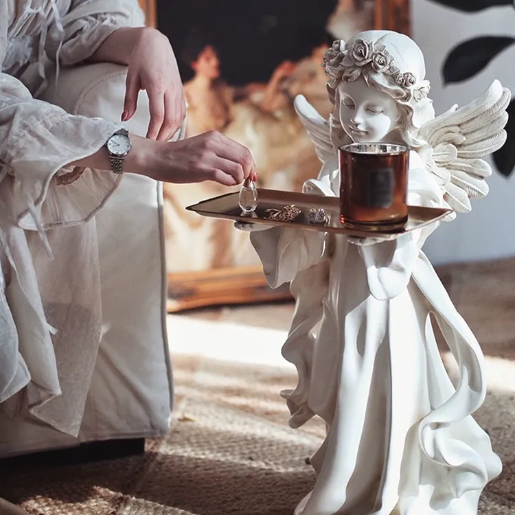 爱丽丝托盘复古少女高颜值玄关摆件客厅网红创意网红客厅圣诞礼物