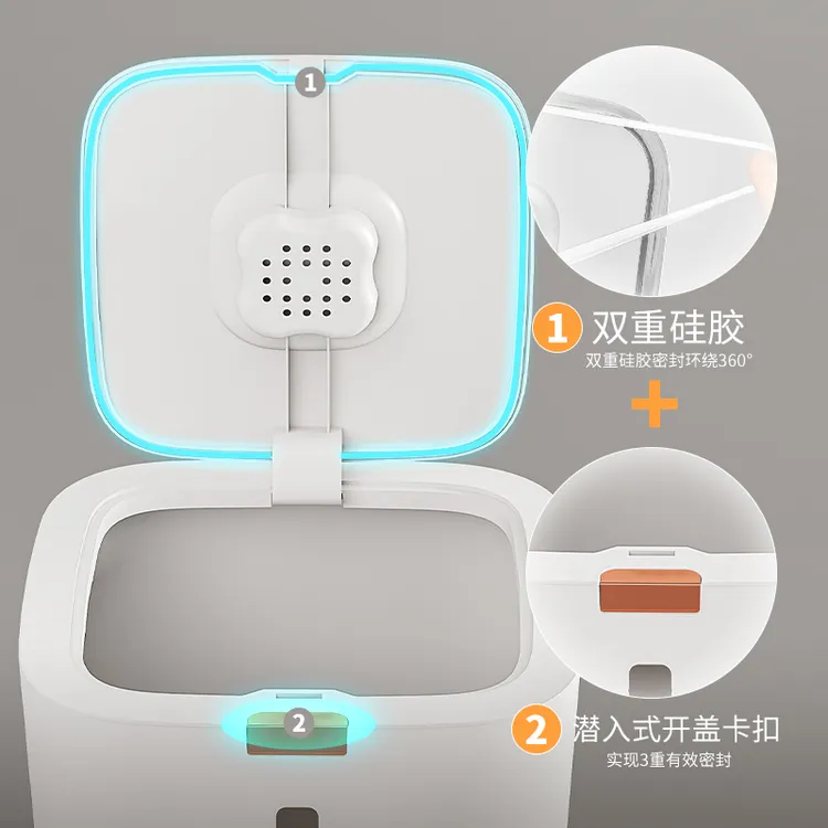 猫粮狗粮桶家用防虫防潮密封透明食品级收纳盒养宠装备罐大容量