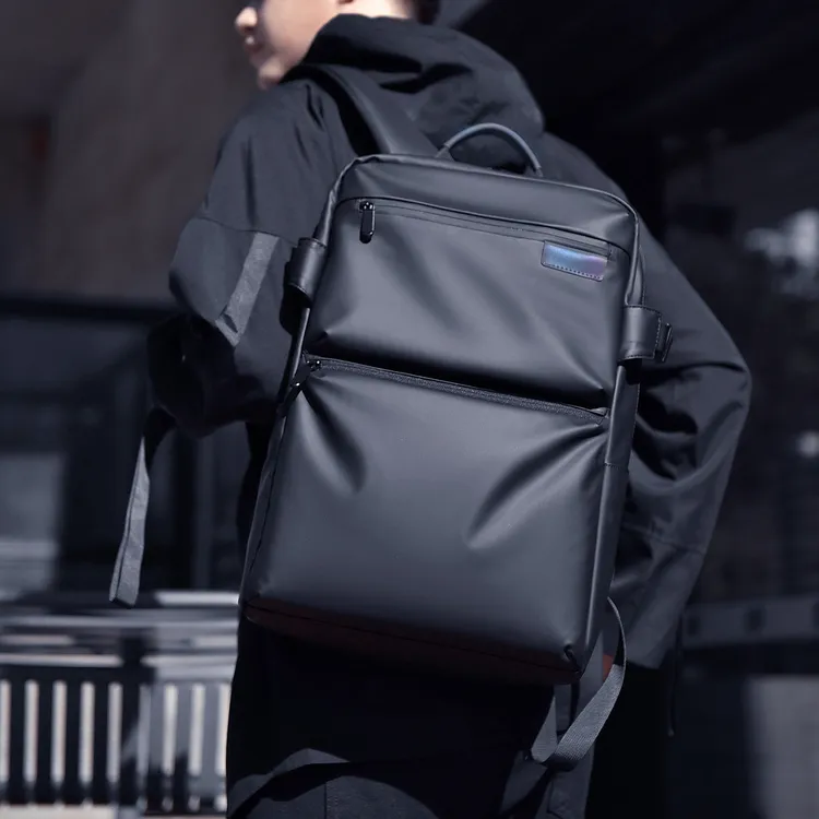 休闲学生书包男商务电脑包办公包防水大容量潮流背包旅行包双肩包