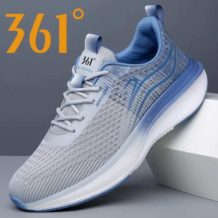 361°运动鞋男款2024春夏新款百搭透气网面运动跑鞋男士防滑休闲鞋