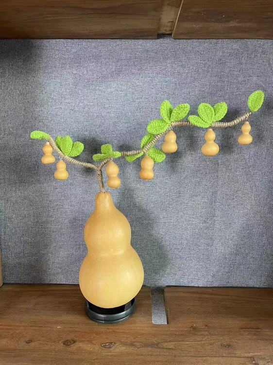 福禄发葫芦娃七兄弟 挂着5个小葫芦原创手工制作 可盘完发财葫芦