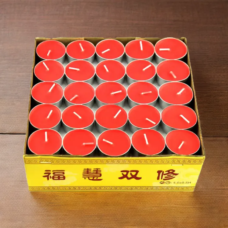 酥油灯酥油蜡烛环保无烟无味燃烧酥油长明灯红色黄色蜡烛蜡粒批发