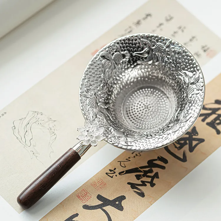 圣藏高档锦鲤茶滤加厚茶漏茶水过滤器茶隔滤网公道杯茶道配件L93