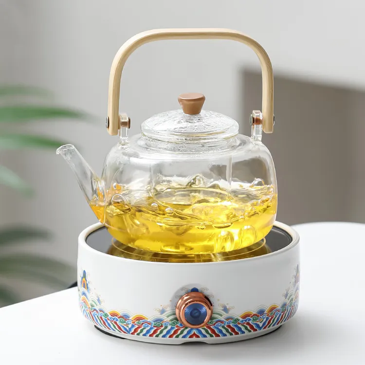尚言坊严选电陶炉煮茶器玻璃煮茶壶烧水壶家用自动蒸煮茶炉养生壶