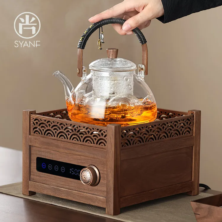 围炉煮茶器具家用新中式玻璃煮茶壶全套大功率电陶炉烧水壶养生壶