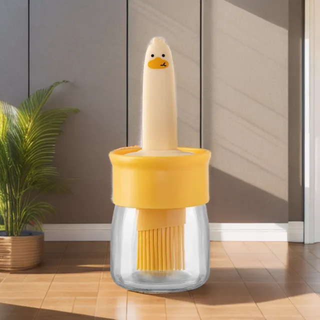 【烧烤刷】油刷家用耐高温一体玻璃油瓶烧烤烘焙油硅胶刷子控油刷子