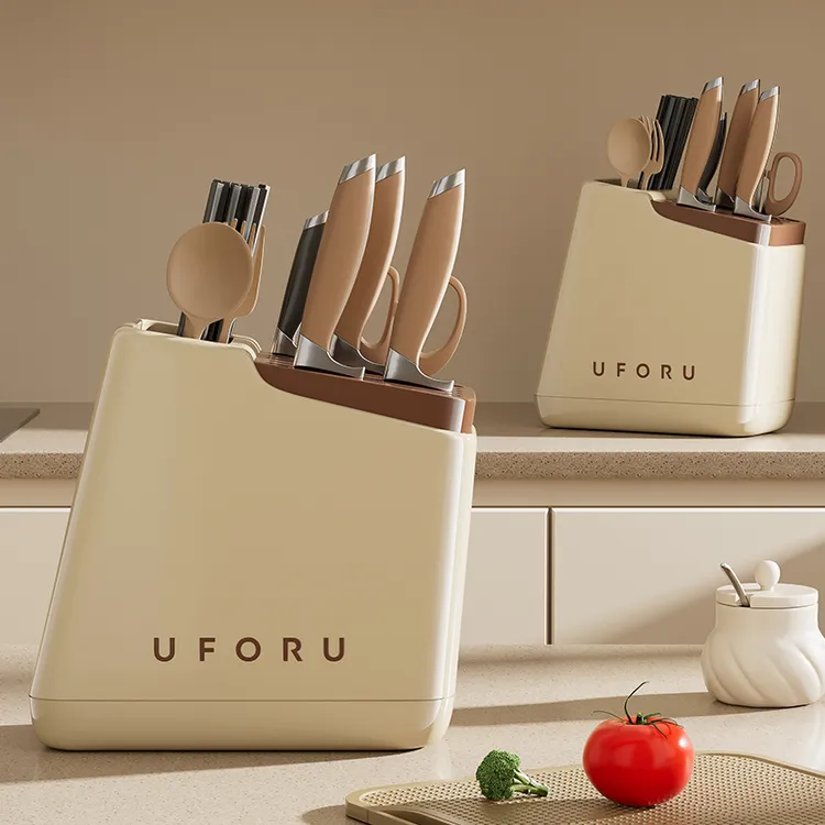 橱明星多功能刀架新中式厨房刀具餐具沥水置物家用梯形筷笼收纳架