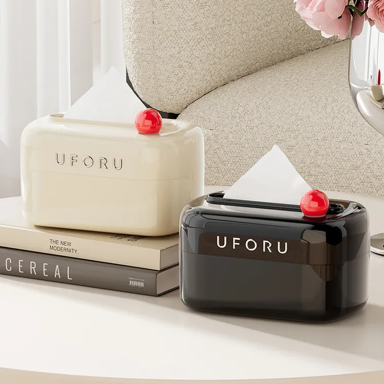 橱明星多巴胺红球纸巾盒家用客厅桌面抽纸盒弹簧升降纸巾盒大容量