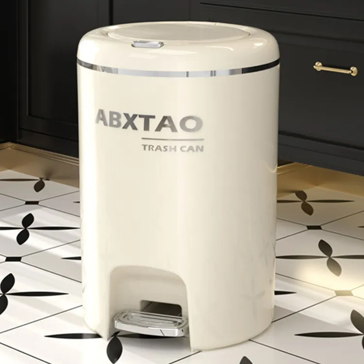 橱明星轻奢家用垃圾桶客厅卧室脚踏按压双开大容量防臭带盖垃圾筒