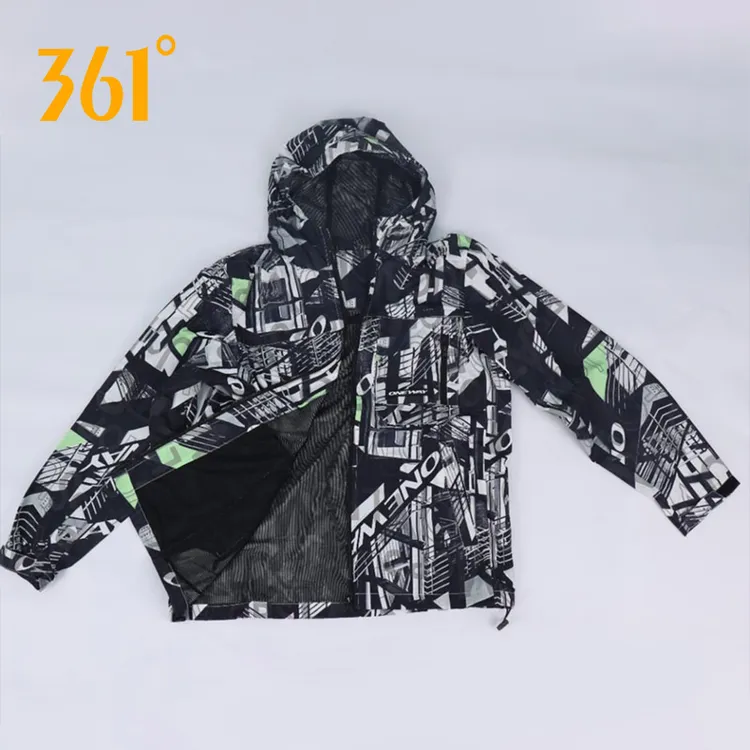 3034-361情侣款外套2023年春季新款连帽外套休闲上衣满印外套运动