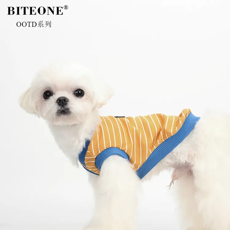BITEONE【彩条背心】猫咪狗狗衣服春夏新款