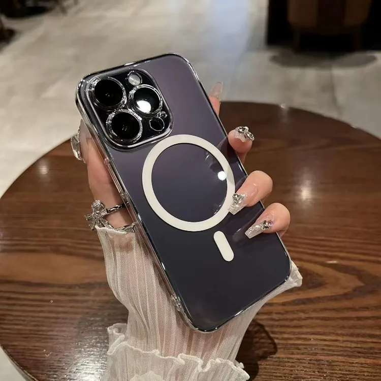 适用苹果15Promax手机壳iPhone14透明保护壳磁吸13镜头全包12超薄