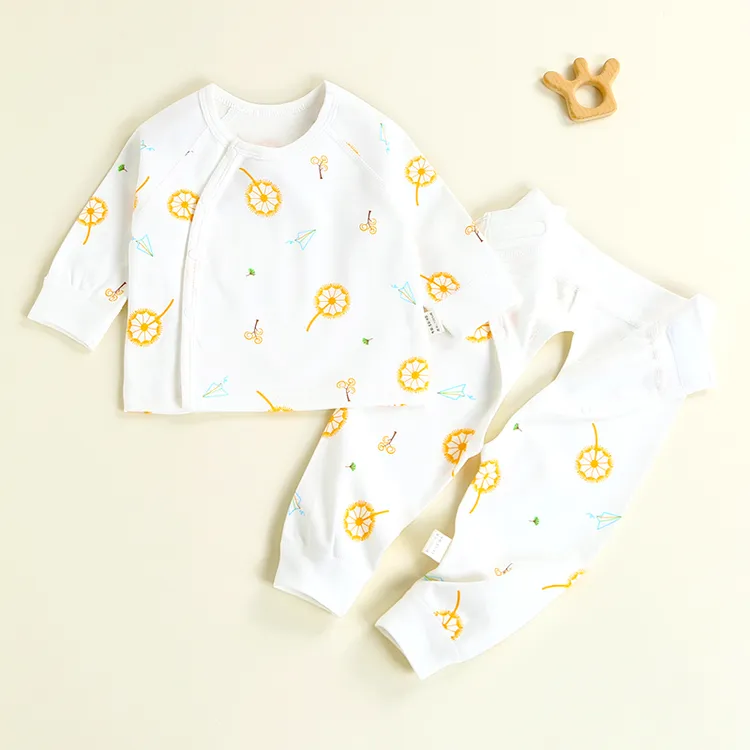 新生婴儿衣服春秋款无骨纯棉分体套装初生宝宝居家外穿秋衣秋裤