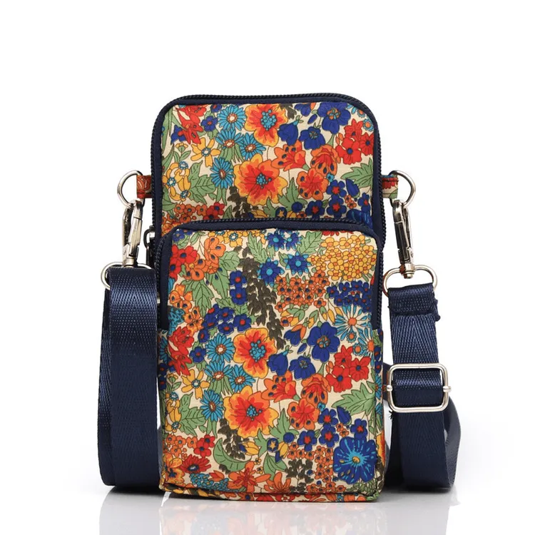 印花尼龙斜挎包迷你小包包斜跨零钱包手机包手机袋子