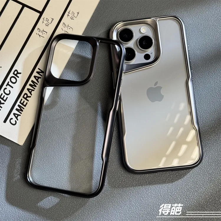 得葩护甲小蛮腰苹果15promax手机壳亚克力iphone14pro简约13/12