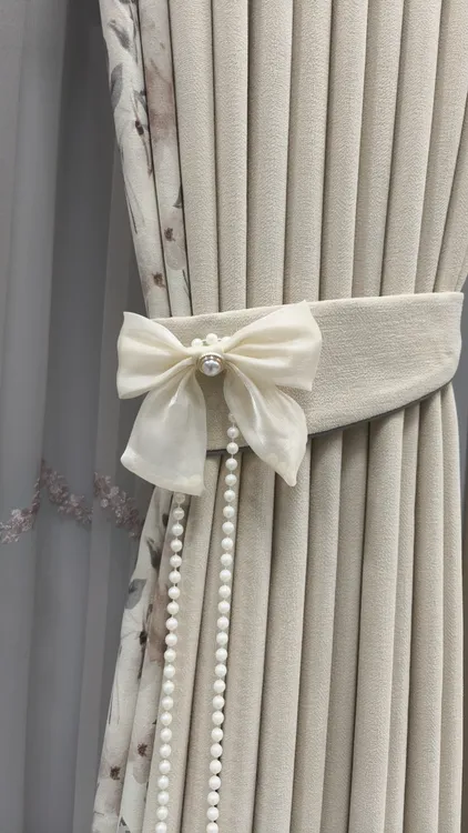 窗帘，装饰花，珍珠款  一件10个，背后带别针