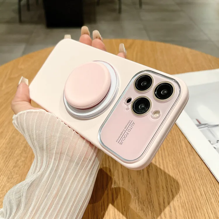 大视窗液态硅胶适用iPhone16/15手机壳Magsafe磁吸支架苹果14/17
