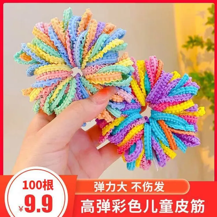 女童扎头绳 彩色皮筋发饰女孩头饰小清新可爱发圈