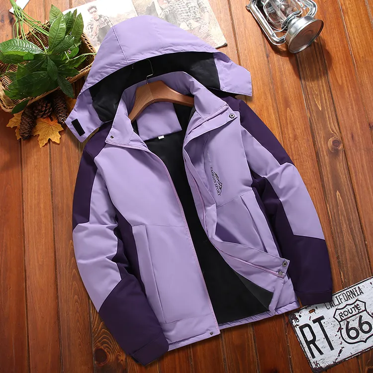 冲锋衣加绒加厚冬季棉衣户外女士棉服防风防水保暖棉袄工作服外套