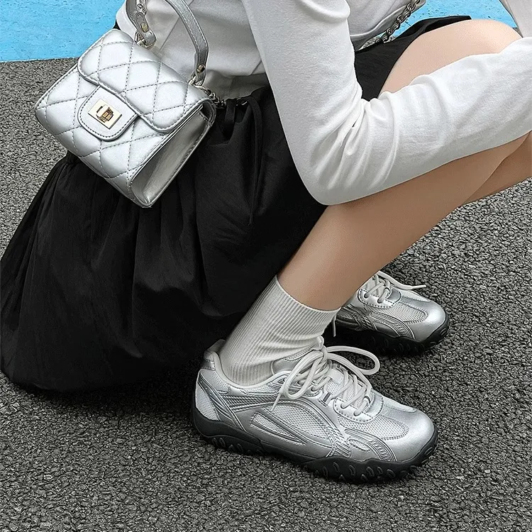 吕主人百搭德训鞋女2024夏季新品小众休闲老爹鞋百搭网面板鞋B88