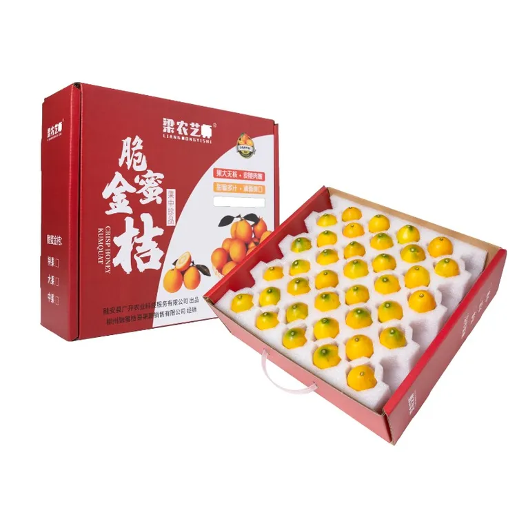 广西融安脆蜜金桔梁农艺师飞机盒配双层珍珠棉(1号果4斤)