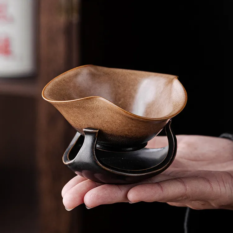 窑变苍山茶漏茶滤茶叶过滤网家用功夫茶具配件高档陶瓷茶具景德镇
