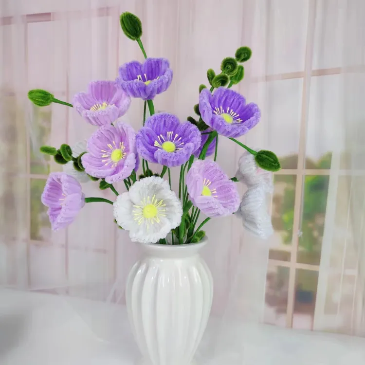 虞美人扭扭棒材料包DIY手工花材料包加密扭棒（非成品/不含花瓶）